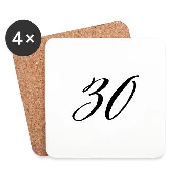 30th birthday 30 years - Coasters (set of 4) - white - Front