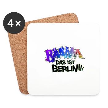 Bäääm Deine Mitmenschen aus Berlin- Das ist Berlin - Untersetzer (4er-Set) - Weiß - Vorne