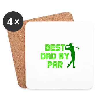 MEILLEUR PAPA PAR GOLF GOLFEUR DISANT MOTIFS CADEAU - Dessous de verre (lot de 4) - blanc - Devant