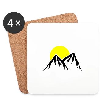 Mountains Icon Icon - Coasters (set of 4) - white - Front