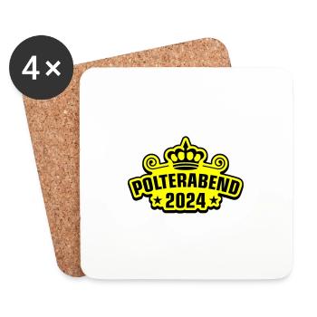 Bachelor Party 2024 - Coasters (set of 4) - white - Front