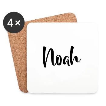 Nom - Noah - Dessous de verre (lot de 4) - blanc - Devant