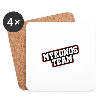 L’équipe de Mykonos - Dessous de verre (lot de 4) - blanc - Devant