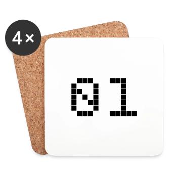 01 - Team - Crew - Coasters (set of 4) - white - Front
