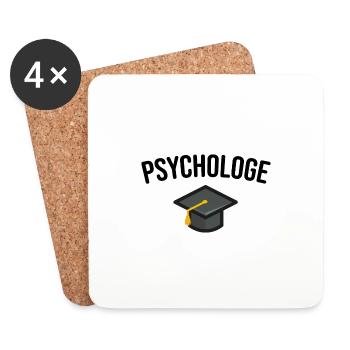 Psychologe Studium Abschluss - Untersetzer (4er-Set) - Weiß - Vorne