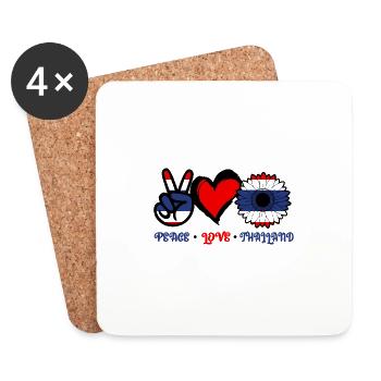 Thaïlande Amour - Dessous de verre (lot de 4) - blanc - Devant