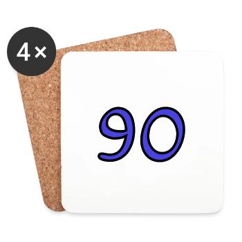 ANNIVERSARY. HAPPY BIRTHDAY. HAPPY BIRTHDAY - Coasters (set of 4) - white - Front