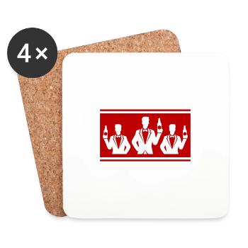 Bachelor Party Crew Group - Coasters (set of 4) - white - Front
