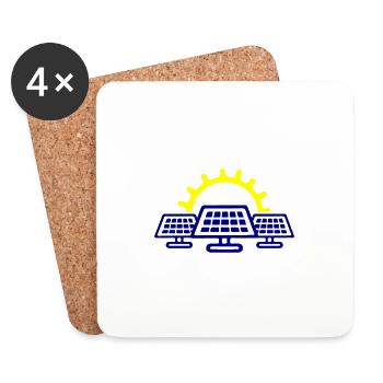 Photovoltaik Solar Energie - Untersetzer (4er-Set) - Weiß - Vorne