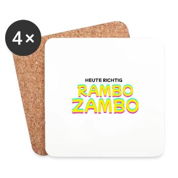 Right today: RAMBO ZAMBO - Coasters (set of 4) - white - Front