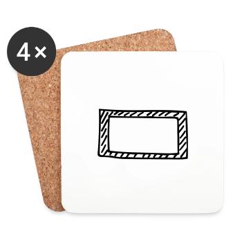 Cadre - Dessous de verre (lot de 4) - blanc - Devant