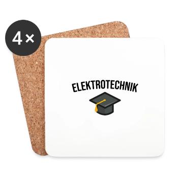 Elektrotechnik Studium Ausbildung - Untersetzer (4er-Set) - Weiß - Vorne