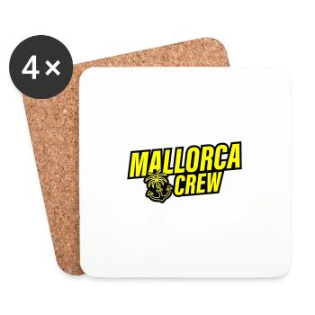 Mallorca équipage ancre palmier coeur amour - Dessous de verre (lot de 4) - blanc - Devant