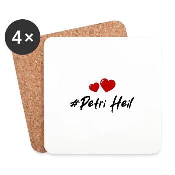 Petri Heil Heart Fishing - Coasters (set of 4) - white - Front