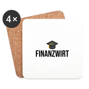Finanzamt Finanzwirt Ausbildung Studium - Untersetzer (4er-Set) - Weiß - Vorne