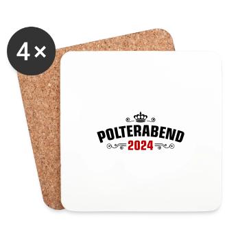 Polterabend 2024 - Untersetzer (4er-Set) - Weiß - Vorne