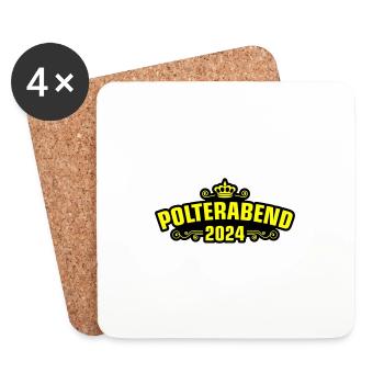 Polterabend 2024 - Untersetzer (4er-Set) - Weiß - Vorne