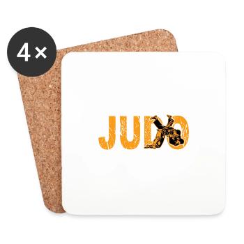 Judo - Untersetzer (4er-Set) - Weiß - Vorne
