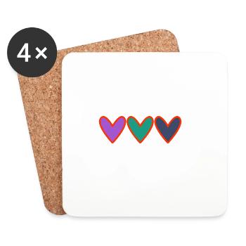GRANNY. MOTHER'S DAY. HAPPY GRANNY'S DAY. I LOVE YOU - Coasters (set of 4) - white - Front