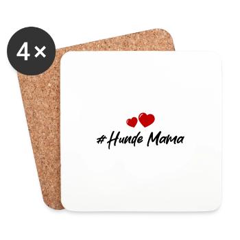 Dogs Mom - Coasters (set of 4) - white - Front