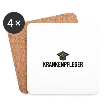 Krankenpfleger Krankenschwester Ausbildung - Untersetzer (4er-Set) - Weiß - Vorne