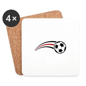 Soccer Symbol Tail - Coasters (set of 4) - white - Front