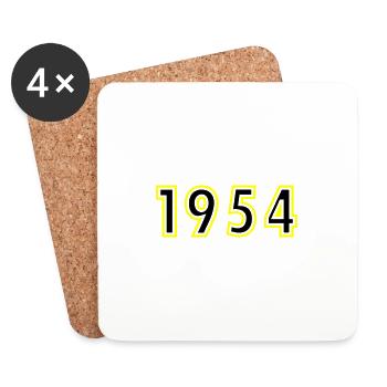 1954 Year Birthday - Coasters (set of 4) - white - Front