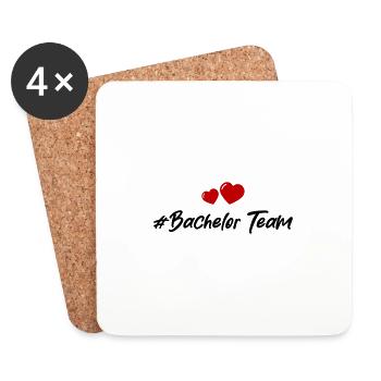 bachelor team herz - Untersetzer (4er-Set) - Weiß - Vorne