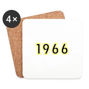 1966 Year Birthday - Coasters (set of 4) - white - Front