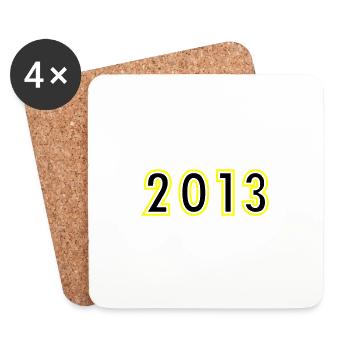 2013 Year Birthday - Coasters (set of 4) - white - Front
