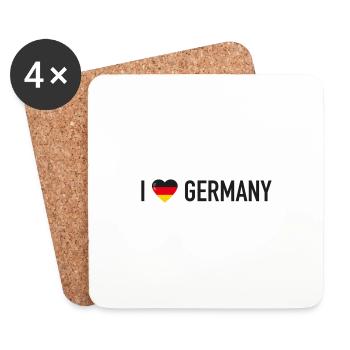 I Love Germany - Coasters (set of 4) - white - Front