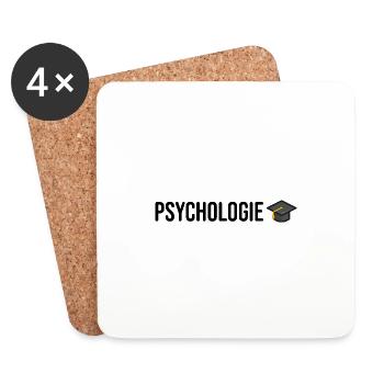 Psychologie Studium Abschluss - Untersetzer (4er-Set) - Weiß - Vorne