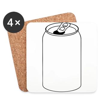 Soda can - Coasters (set of 4) - white - Front