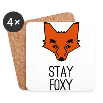 Fuchs stay foxy fox - Untersetzer (4er-Set) - Weiß - Vorne