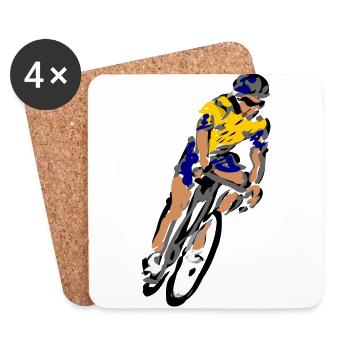 Cyclist - Coasters (set of 4) - white - Front