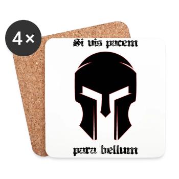 Si vis pacem para bellum - Coasters (set of 4) - white - Front