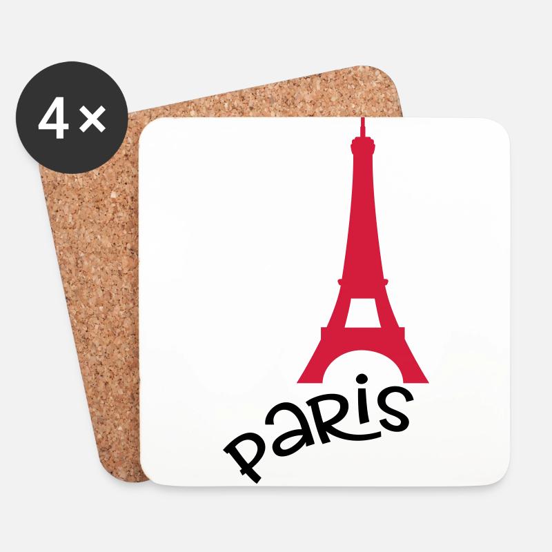 Paris - Untersetzer (4er-Set) - Weiß