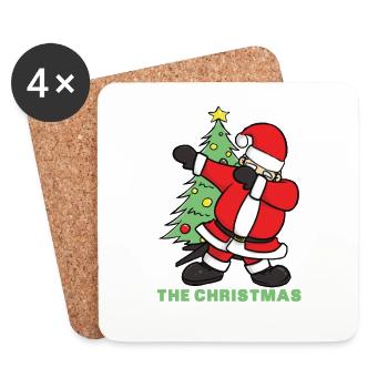 Funny Dabbing Santa Claus Santa Dab Gift - Coasters (set of 4) - white - Front