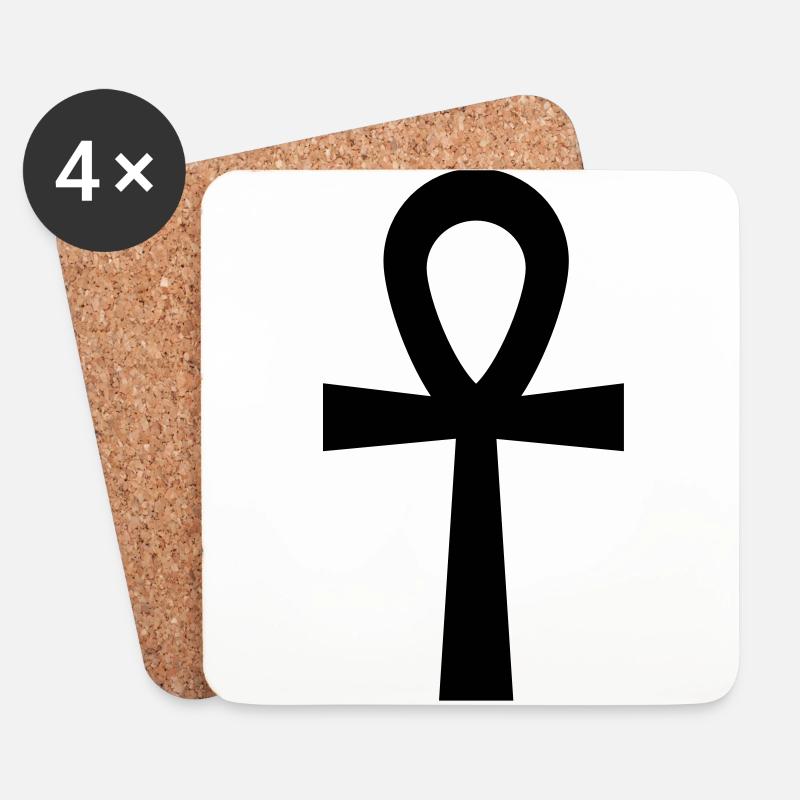 Ägypten - Ankh - Untersetzer (4er-Set) - Weiß