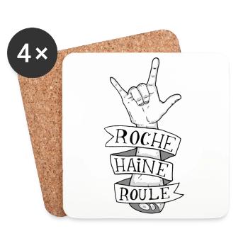 Approximative Translation # 2 - Coasters (set of 4) - white - Front