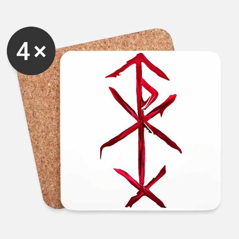 Binde Rune der Liebesmagie - Untersetzer (4er-Set) - Weiß