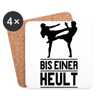 bis einer heult - Untersetzer (4er-Set) - Weiß - Vorne