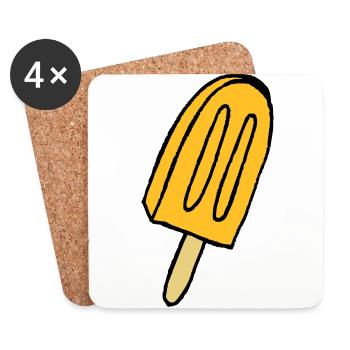 ice cream - Coasters (set of 4) - white - Front