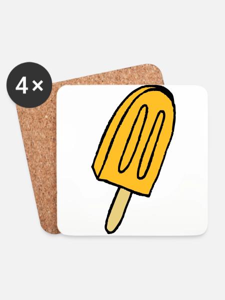 Eis - Untersetzer (4er-Set) - Weiß