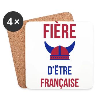 France Français Française French Frankreich - Coasters (set of 4) - white - Front