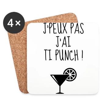 Guadeloupe 971 Guadeloupéen Guadeloupéenne Gwada - Coasters (set of 4) - white - Front