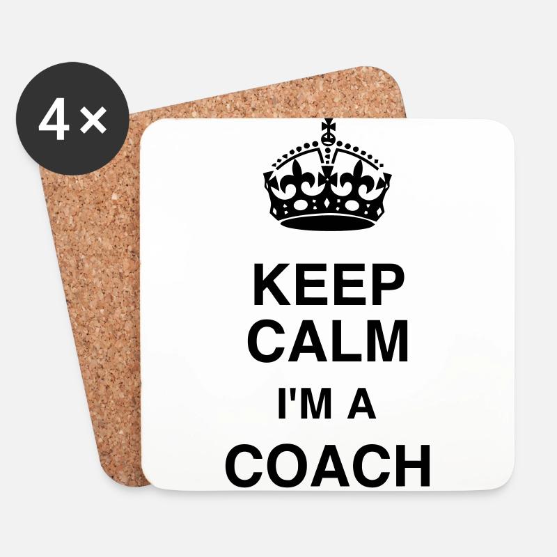 Coach Coaching Trainer Sport Entraineur Team - Coasters (set of 4) - white
