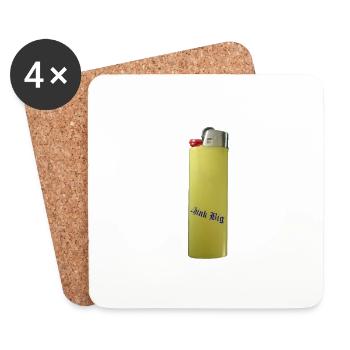 feuer Think big - Untersetzer (4er-Set) - Weiß - Vorne
