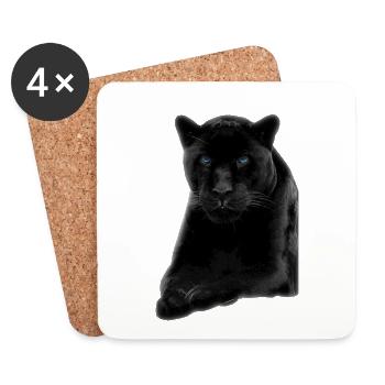 Black Panther - Untersetzer (4er-Set) - Weiß - Vorne
