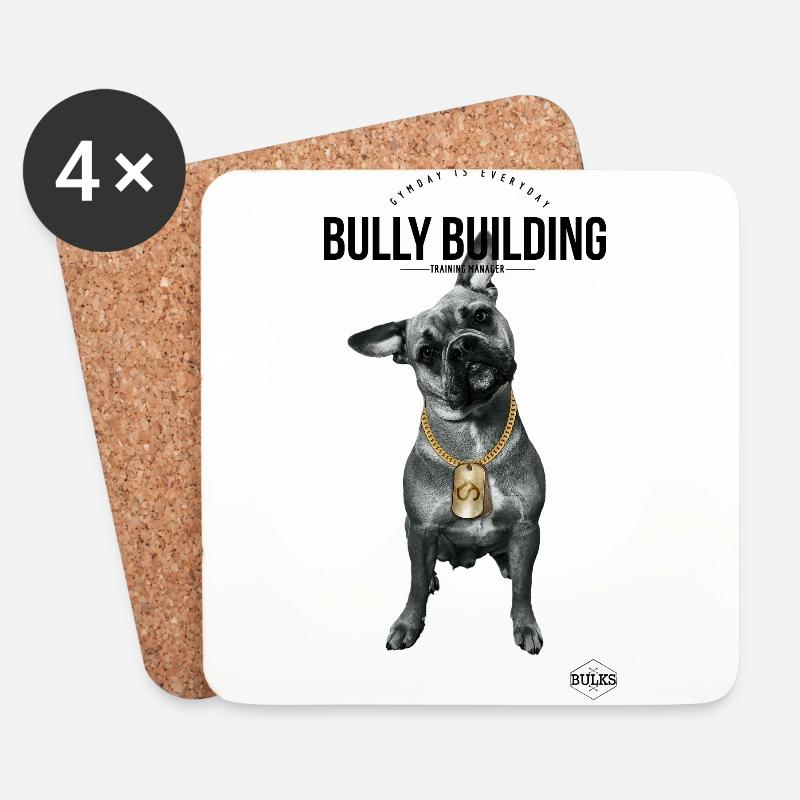Bully Building - Untersetzer (4er-Set) - Weiß